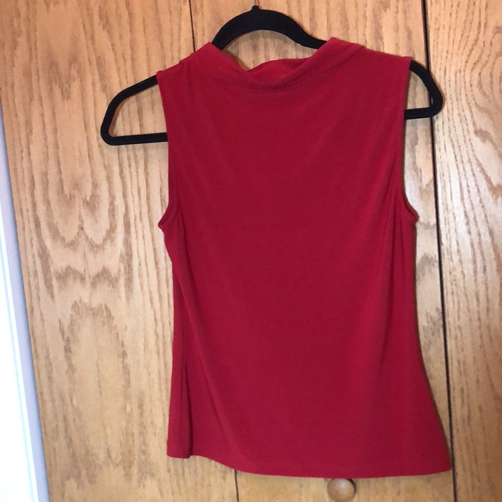 Tahari Red Blouse Size X Small Petite. - Picture 5 of 5